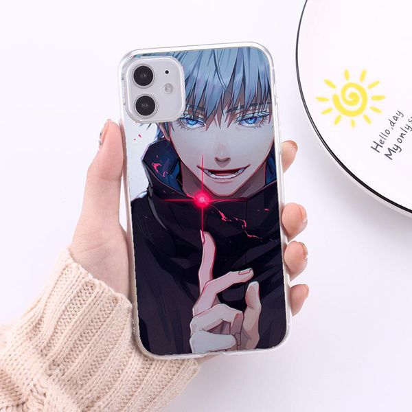 

jujutsu kaisen cartoon long-handed boy animation printing mobile phone case clear pattern not easy to fade