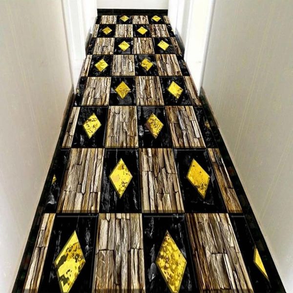 

wallpapers custom po 3d stone texture gold black grid floor mural for hall living room pvc self-adhesive sticker waterproof matte tiles
