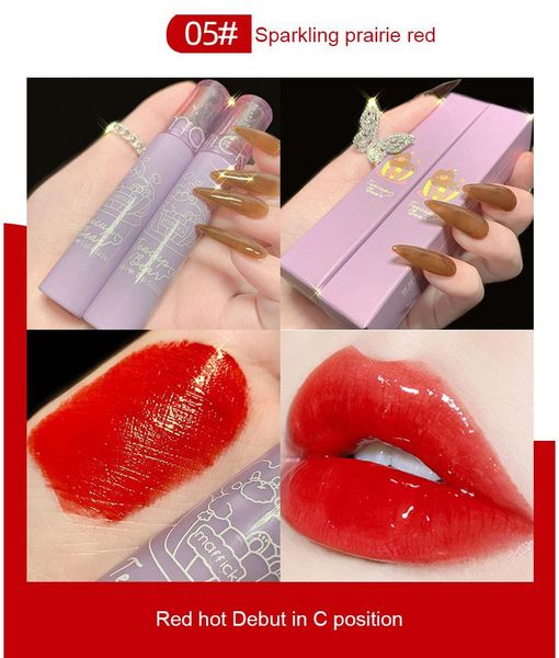 

lip gloss 6colors mirror glaze glass water lipgloss lipstick lasting moisturizing nutritious liquid beauty makeup tslm1