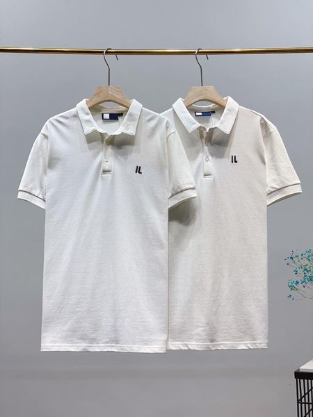 

women's polos 2021 men's and summer color embroidery youth casual t-shirt, White