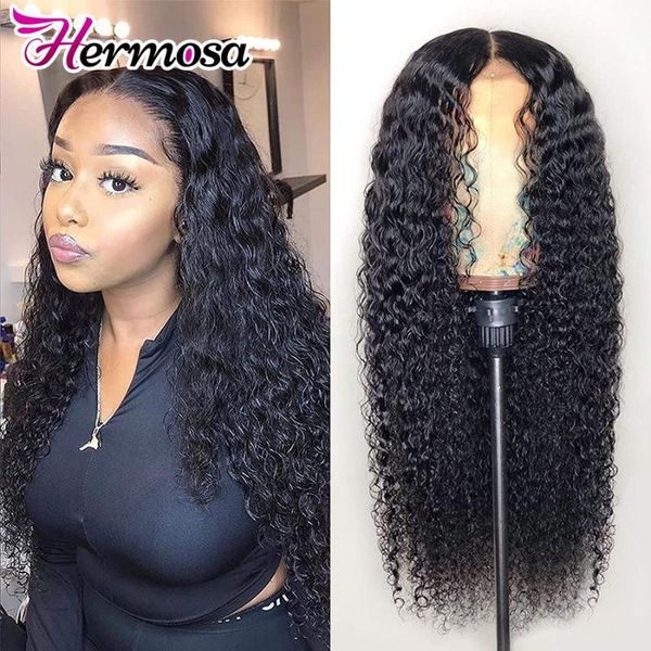 

lace wigs hd transparent 13x4 front human hair brazilian kinky curly pre plucked with baby remy frontal wig, Black;brown