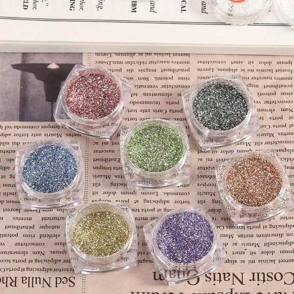 

nail glitter flash powder shiny art pigment reflective laser crystal diamond, Silver;gold