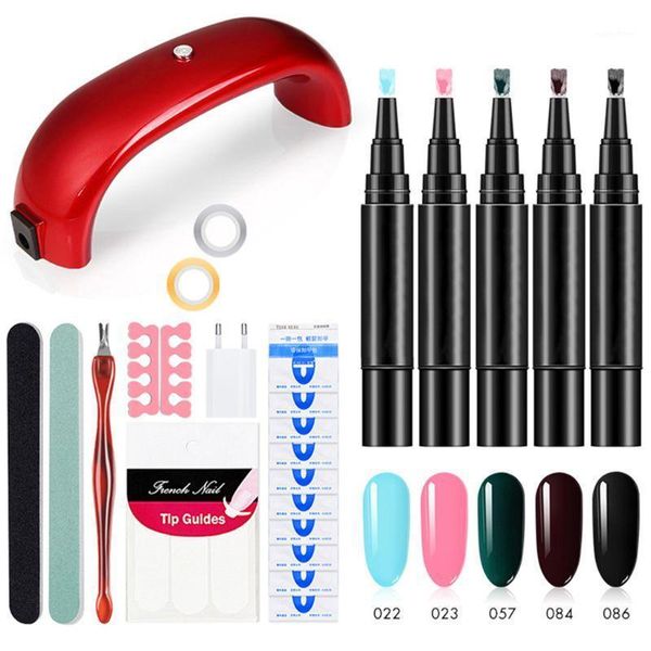 

gel nail polish set uv led lamp dryer with kit soak off1