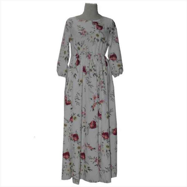 

womens maxi boho tunic loose casual dress floral print summer beach evening party long sundress, Black;gray