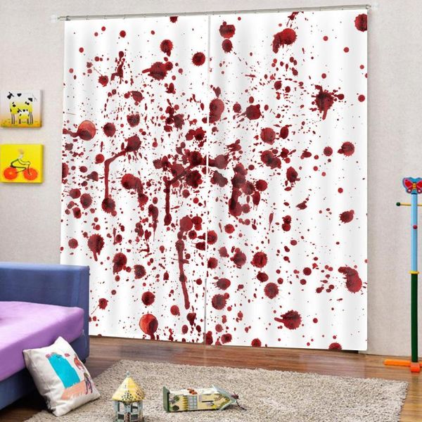

curtain & drapes modern creative abstract art print red oil painting indoor decor large window for living room bedroom blackout