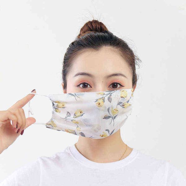 

outdoor sunshade chiffon face mask washable comfortable soft breathable cloth masks reusable dust proof cycling mouth and nose cover
