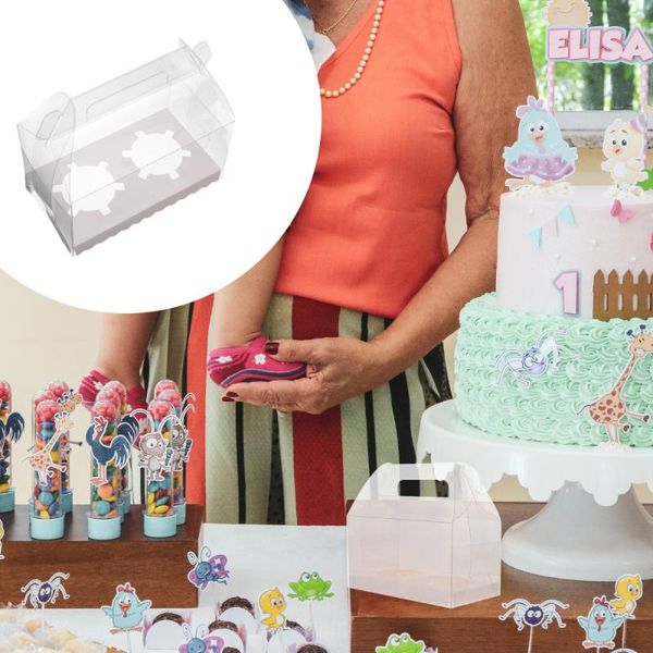 

gift wrap 10pcs handheld cake packing boxes wrapping cases baking storage