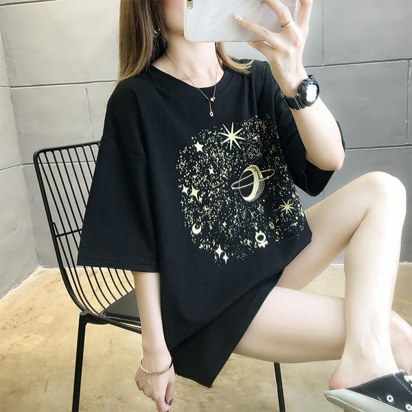 

women's t-shirt korean t-shirts women summer shirts for sleeve graphic tee harajuku crew neck camisetas mujer, White
