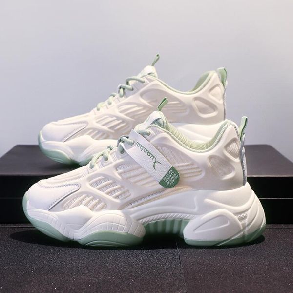 

women chunky sneakers platform 2021 fashion spring breathable comfort running casual couple sport shoes, Black