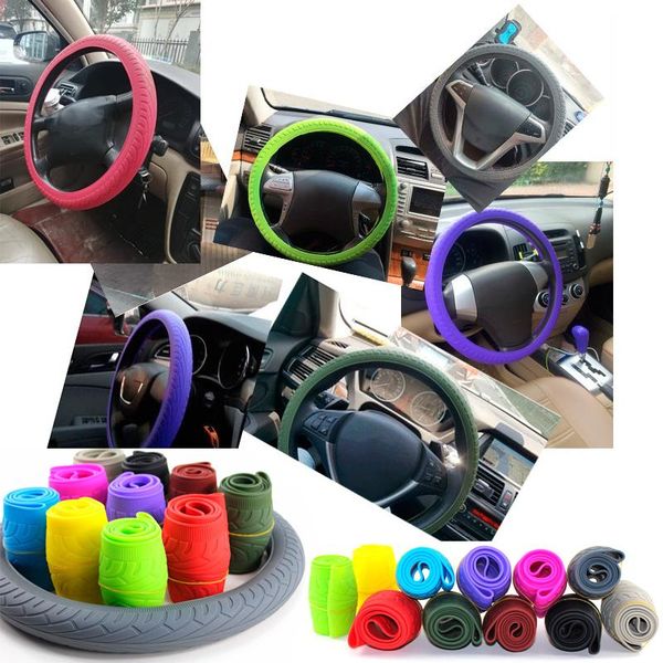 

steering wheel covers automobile silicone cover wear-resistant and anti-skid general high low temperature resistant handle