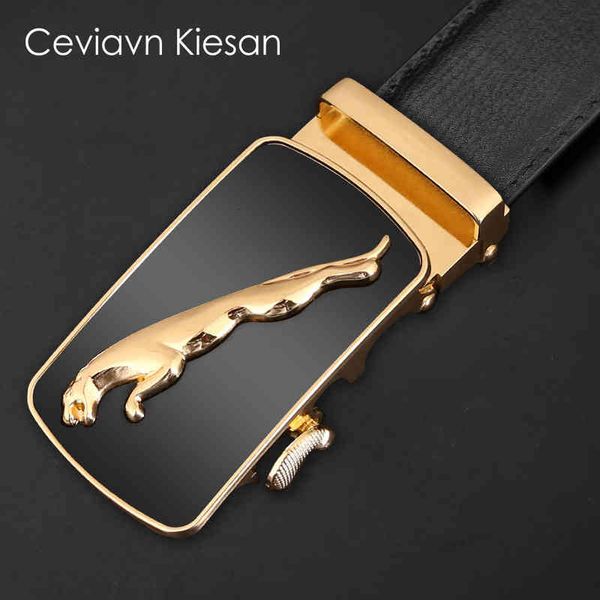 

belt new head business leather men's alloy automatic buckle, Black;brown
