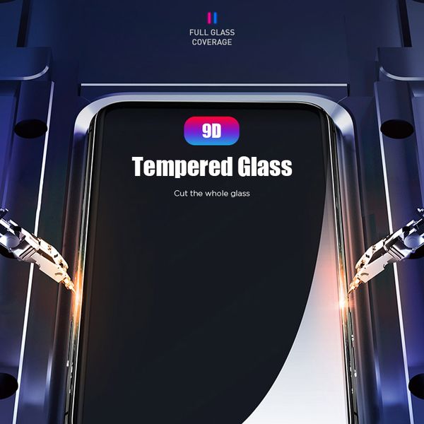 Protetores de tela de telefone celular Transparência 9D alta dureza vidro para oneplus 8t 7t 6t 7 6 protetor de tela anti-risco temperado