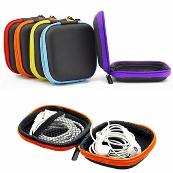 

storage bags 7.5x3cm zipper headphone case pu leather earphone bag usb cable organizer for toy data