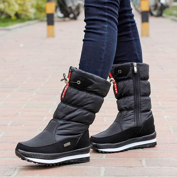 

boots shoes for women winter women's antiskid zapatillas mujer chaussure femme, Black