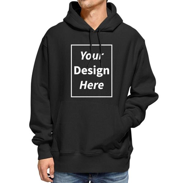

men's hoodies & sweatshirts diy you want design saz warm thick fleece cotton novelty gift winter casual women loose plus sweatshirt, Black