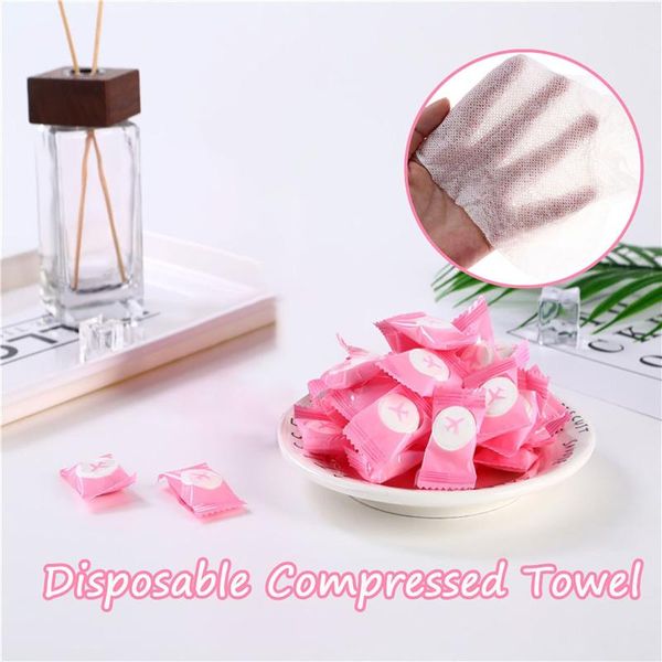 

towel 50pcs disposable compressed portable travel non-woven face water wet wipe outdoor moistened tissues candy towels