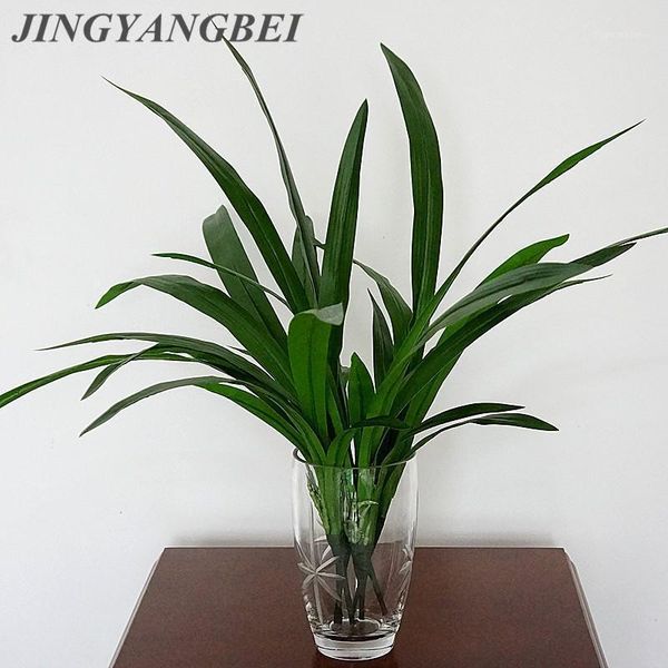 

decorative flowers & wreaths 6 forks cymbidium leaf orchid plants green artificial for home decoration wedding docor diy bonsai1