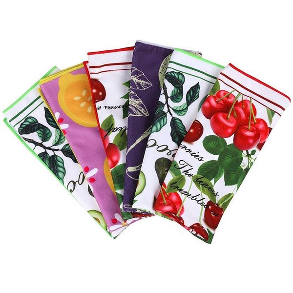 

table napkin 6 pcs / pack fresh color towel designer towels soft washable kitchen 70 x45 100% polyester