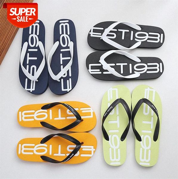 

flip-flops men's blue slippers wear non-slip deodorant simple red large size massage home wear-resistant #z05i, Black