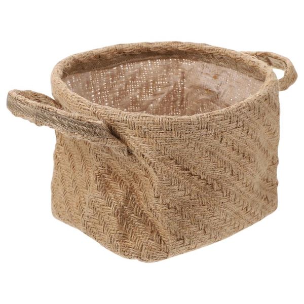 

storage baskets 1pc useful basket practical linen creative flower pot for home