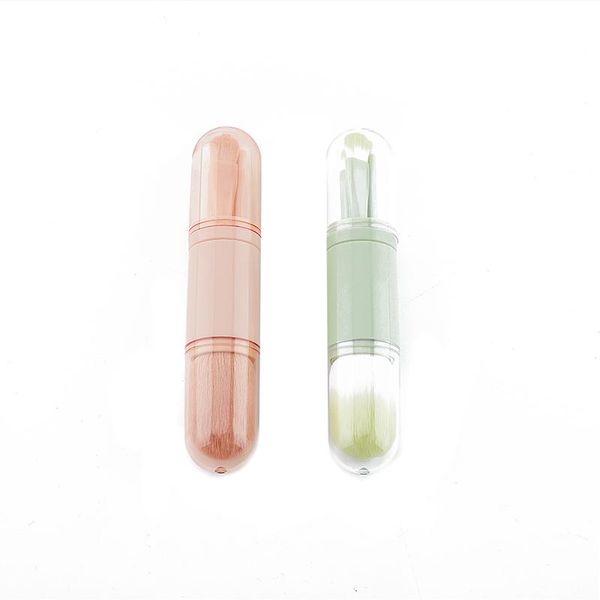 

makeup brushes 4pcs/set set green pink foundation&powder&blush fiber tools face lip eye