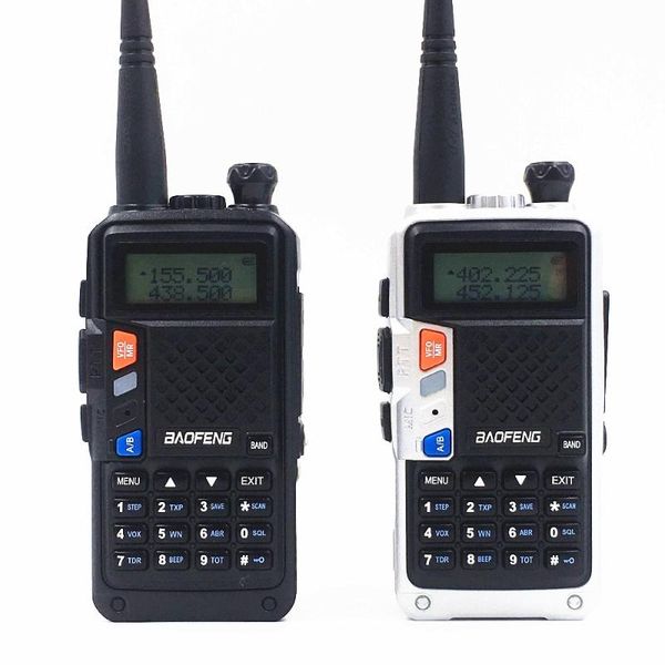 

walkie talkie 2pack/lot baofeng 8w uvb3 plus cb radio handy 10km mobile dual band 136-174/400-520mhz 3600mah battery 128ch lcd