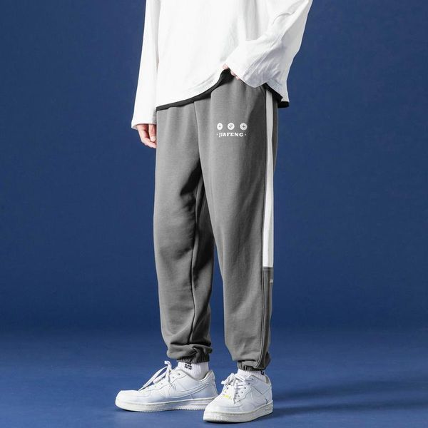 

men's bodywear pants sports fall 2021 fashionable cool color contrast casual loose, Black