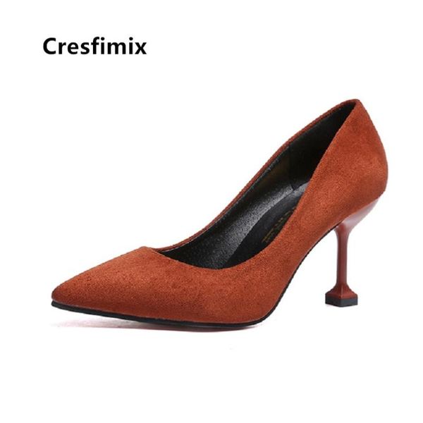 

cresfimix vrouwen pompen lady fashion classic light weight slip on heel pumps women cute sweet shoes b5349 dress, Black