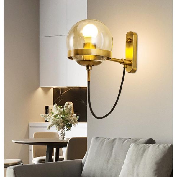 

wall lamp nordic postmodern contracted sitting room the bedroom of corridor glass