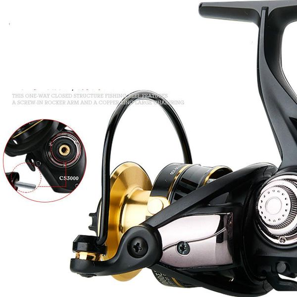 

spinning fishing reel 12kg max drag power 1000-7000s 5.2:1 gear ratio for bass coil carretilha de pesca baitcasting reels
