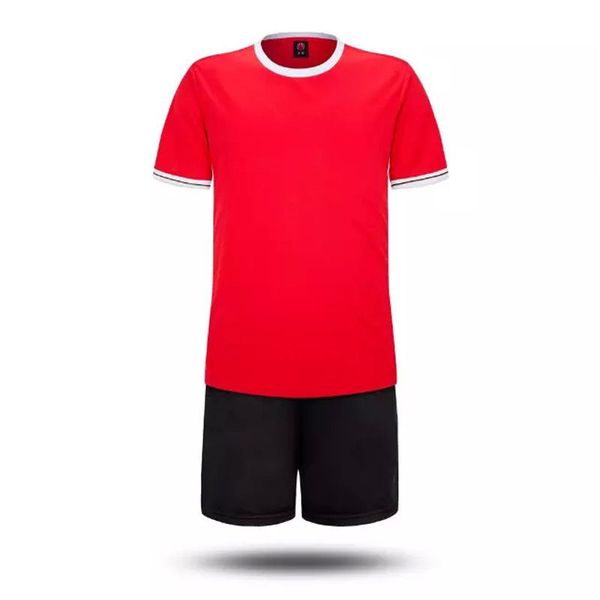 

1207fashion 11 team blank jerseys sets, custom ,training soccer wears short sleeve running with shorts 0226, Black