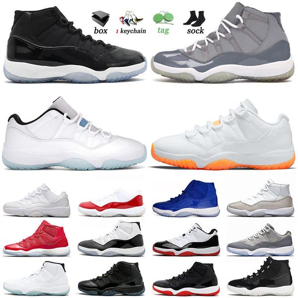 

11 shoes jumpman 11s basketball mens womens citrus low legend blue cool grey high space jam concord gamma cap gown sneakers, White;red