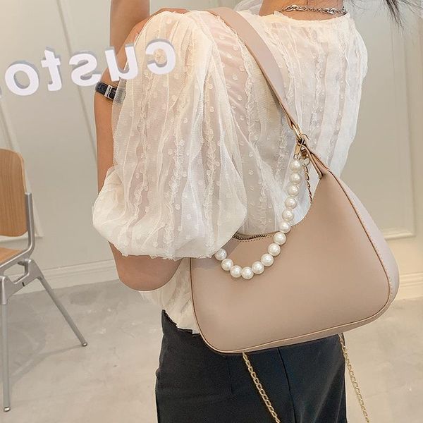 

one-shoulder chain portable diagonal women bag new pearl female temperament armpit 2021 fashion cross-border jrasj
