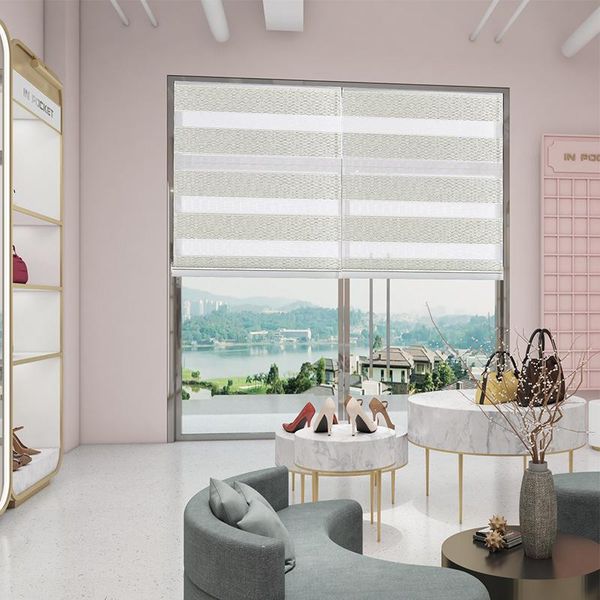 

blinds modern zebra blackout roller waterproof shades day and night control for windows living room bedroom