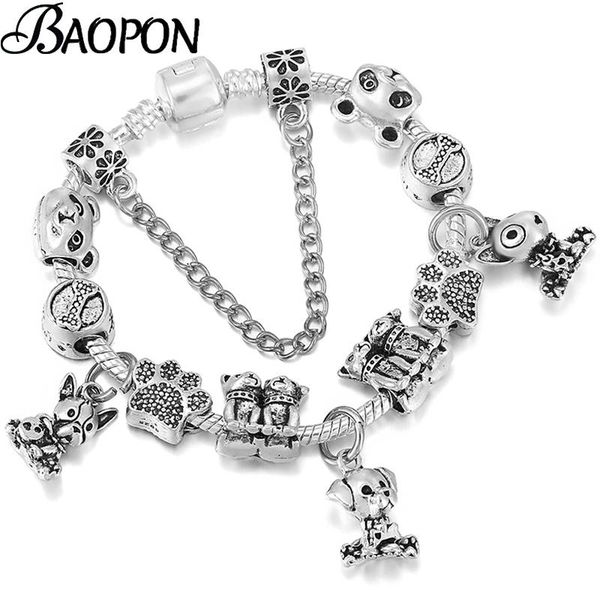 

charm bracelets 2021 trendy silver color bracelet with rainbow beads fit original brand for women men christmas gift drop, Golden;silver