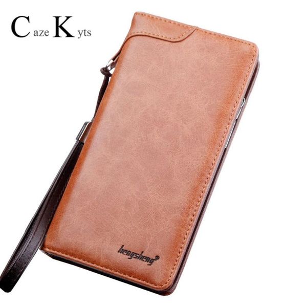 

wallets caze kyts men's wallet clutch bag multi-card suit long us dollar large capacity mobile phone, Red;black