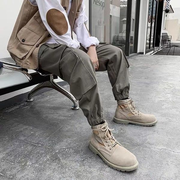 

men's pants houzhou black cargo for men joggers sweatwear trousers male khaki japanese streetwear techwear hip hop 5xl