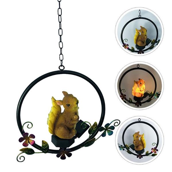 

nail dryers squirrels solar powered led light hanging lovely garden decoration