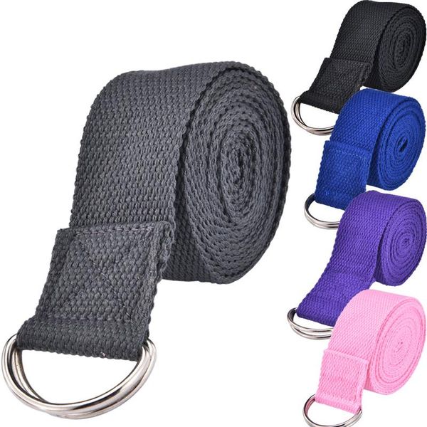 

yoga stretch strap d-ring buckle belt fitness exercise gym rope figure waist leg resistance bands