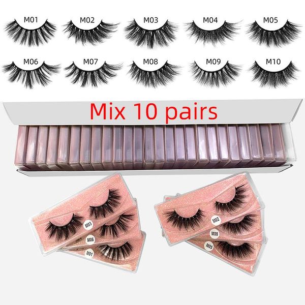 

wholesale eyelashes 20 pairs of artificial 3d mink natural false makeup cilios thick