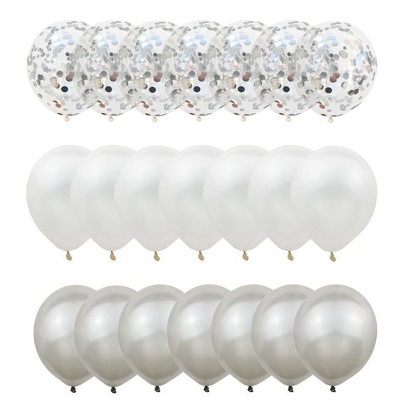 

party decoration zljq 12inch latex solid color balloon transparent confetti christmas birthday ball