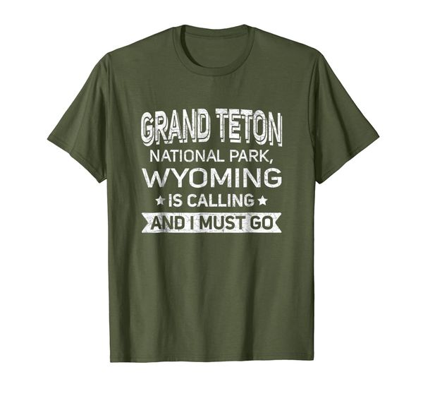 

grand teton national park wyoming calling i must go t-shirt, White;black