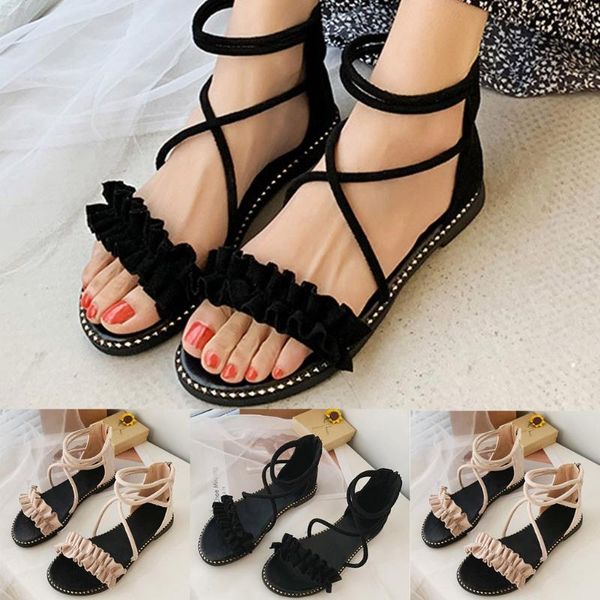 

ladies sandals women open toe shoes lady summer hollow fish mouth beach solid slip-on flip flop sandalia feminina 4.22, Black