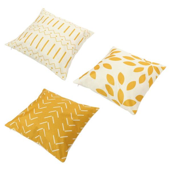 

wall clocks 3pcs simple linen pillowcase home throw pillow cover sofa replacement
