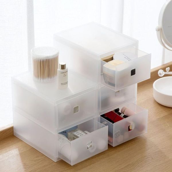 

table skin care product rack shelf makeup organizer deskcosmetic storage box brush holder overlap multifunctional boxes & bins