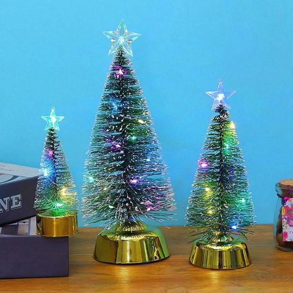 

christmas decorations mini tree colorful led lights tableartificial small pine for diy halloween festival