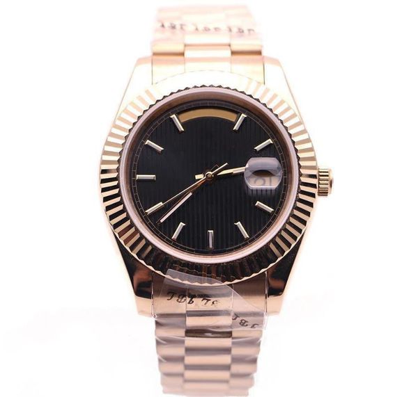 

white striped dial sapphire glass automatic movement 316l stainless steel strap folding buckle wristwatches, Slivery;brown