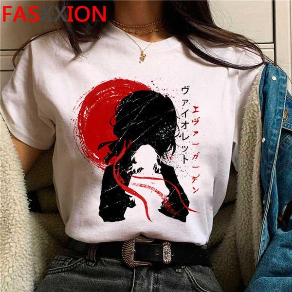 

men's t-shirts violet evergarden t shirt summer men streetwear plus size print t-shirt harajuku kawaii, White;black