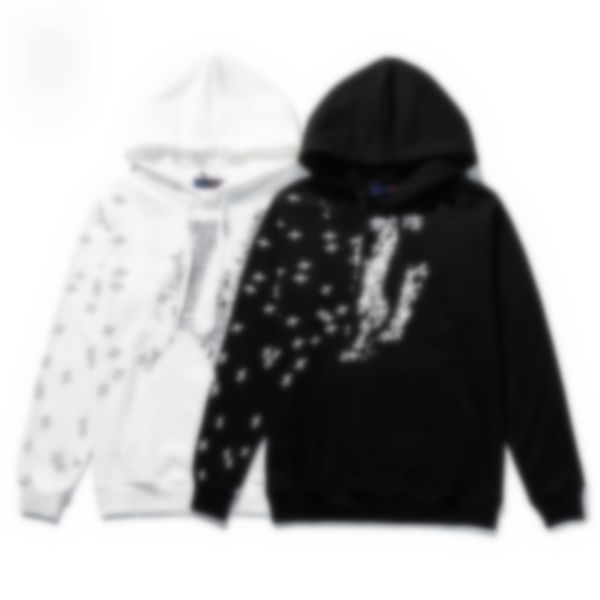 

2021s fashion hoodie men's casual pullover sweatshirt spring and winter letter print hooded, Black