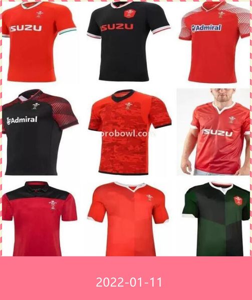 

2021 fashion wales scotland rugby jersey home away welsh pathway scottish shirt size s-3xl, Black;gray